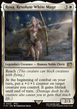 Rosa, Resolute White Mage (V.2)⁣ - Magic: The Gathering - FINAL FANTASY: Extras⁣ (Rare)⁣ [555]