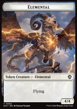 Elemental Token (W 4/4) // Plant Token (G 0/1) - Lorwyn Eclipsed: Tokens (Token) [TECL-CT 2/5]