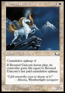 Revered Unicorn⁣ - Weatherlight⁣ (Uncommon)
