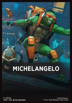 Turtle Team Up Theme Card: Michelangelo - Teenage Mutant Ninja Turtles: Extras (Tip Card) [XTMT-F04]
