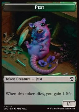 Pest Token (BG 1/1) // Saproling Token (G 1/1)