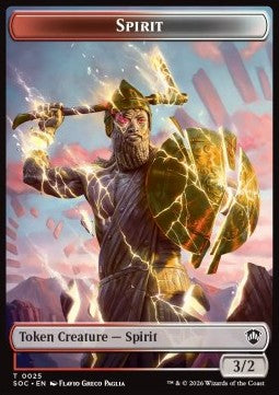 Spirit Token (RW 3/2) // Rogue Token (B 2/2) - Secrets of Strixhaven: Tokens (Token) [TSOS-CT 25/10]