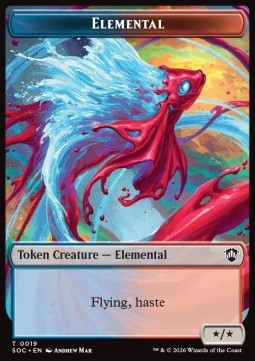 Elemental Token (UR */*) // Copy Token - Secrets of Strixhaven: Tokens (Token) [TSOS-CT 19/1]