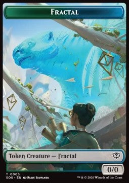 Fractal Token (GU 0/0) // Boar Token (G 2/2) - Secrets of Strixhaven: Tokens (Token) [TSOS-CT 5/15]