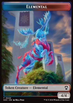 Elemental Token (UR 4/4) // Treasure Token - Secrets of Strixhaven: Tokens (Token) [TSOS-CT 20/12]
