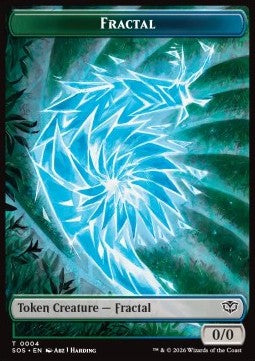 Fractal Token (GU 0/0) // Spirit Token (RW 2/2) (V.2) - Secrets of Strixhaven: Tokens (Token) [TSOS-T 4/10]