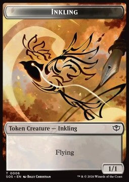 Inkling Token (WB 1/1) // Spirit Token (RW 2/2) (V.2) - Secrets of Strixhaven: Tokens (Token) [TSOS-T 6/10]