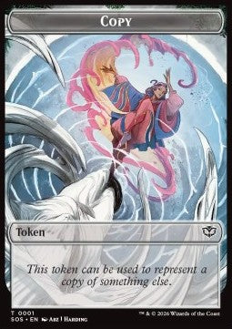 Copy Token // Spirit Token (RW 2/2) - Secrets of Strixhaven: Tokens (Token) [TSOS-T 1/10]