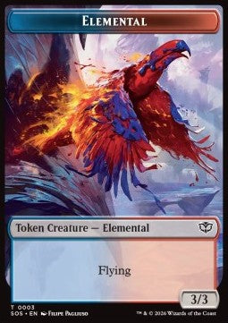 Elemental Token (UR 3/3) // Treasure Token (V.2)