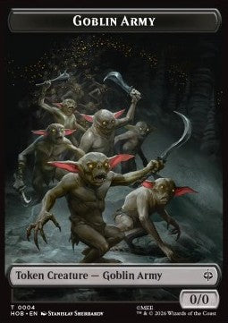 Goblin Army Token (B 0/0) // Human Soldier Token (W 1/1)