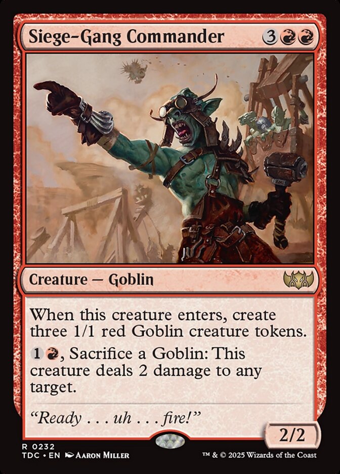 Siege-Gang Commander - Tarkir: Dragonstorm Commander